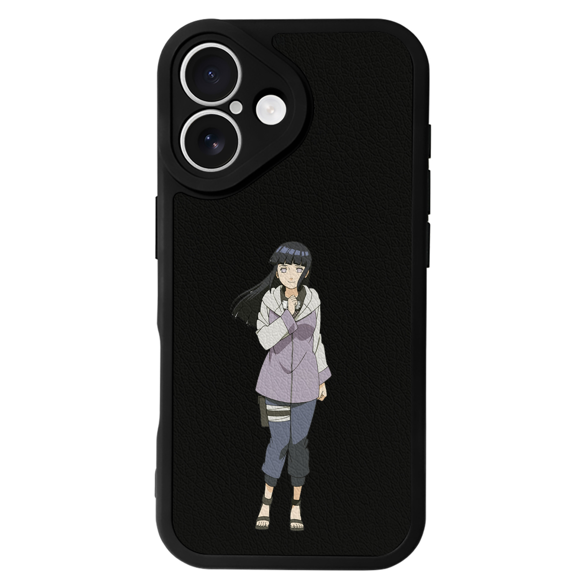 （画像用） NARUTO -ナルト- 日向ヒナタ Hyūga Hinata 【iPhone 16シリーズ対応】シリコンスマホケース（レザー調） 材質：シリコン